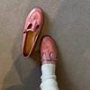 Soft Leather Version~ Age-reducing Girl Pink Small Leather Shoes 2025 Spring New One-button Mary Jane Shoes Low-heeled Single Shoes