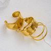 Exaggerated Punk Irregular Wide Cuff Bangle for Women Stainless Steel Gold Color Geometric Bangle Stackable Trendy Jewelry