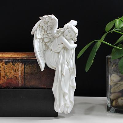 Schlafender Engel Türrahmen Dekorative Hängestücke, Heimharz-Statuenornamente, Wandhandwerk Hängedekorationen