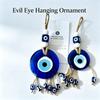 Hand Woven Blue Evil Eye Glass Hanging Ornament Car Home Wall Decor Gift