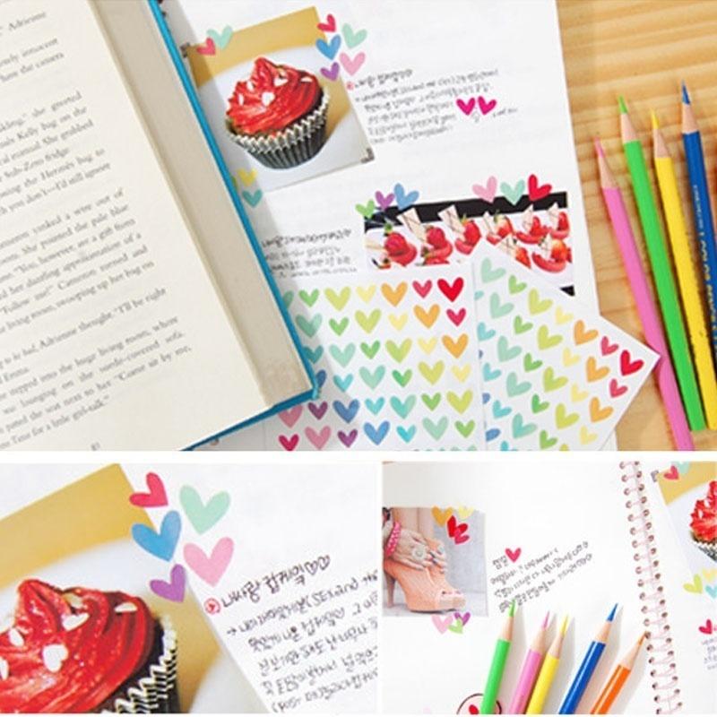 6 Sheets/lot Colorful Decals Funny Toy Kids Paper Diary Journal Scrapbook Decorative Laptop Sticker Classic