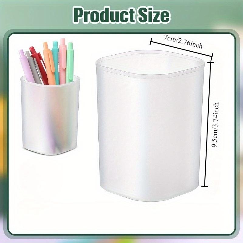 WTEMPO Portabolígrafos Vasos de Almacenamiento Transparentes para Organizadores de Escritorio Suministros de Oficina Accesorio de Escritorio Moderno Soporte de Plástico Duradero Soporte Organizador de Escritorio
