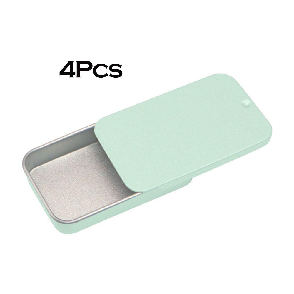 1 Stück Mini-Blechdose in verschiedenen Größen, Schiebdeckel, rechteckig, leere Dosen, Aufbewahrungsbox, Hochzeits-Schmuck-Pillen-Dosen, tragbare Blechdosen, Behälter