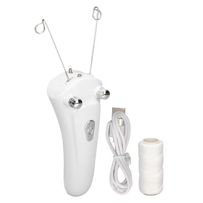 Epilatore per il viso con filo di cotone elettrico ricaricabile tramite USB, luce LED, epilatore per il viso