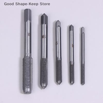 5 Stuks/Set Tapspeer Hand Spiraalpunt Rechte Groef Schroefdraad Tap Boor Lagersstaal M3/M4/M5/M6/M8 Pons Sleutel Handgereedschap