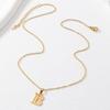Polished Stainless Steel Alphabet Necklace - Women's Daily Wear Clavicle Chain