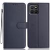 For Honor X8c 4G Wallet Case with Strap/Multiple Card Slots Solid Color Leather Stand Phone Cover