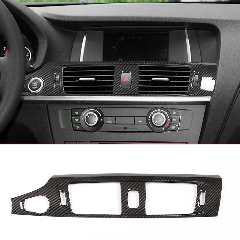 Car Center Control Air Condition Outlet Vent Frame Cover For BMW X3 F25 2011 2012 2013 2014-2017 ABS Trim Interior Accessories