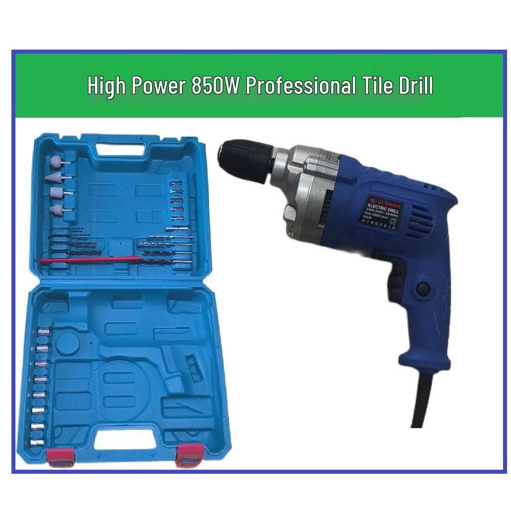 All-Copper Handheld Electric Drill - Forward/Reverse Speed, Adjustable Power Levels, Original Impact, Full Set - Clearance Sale!