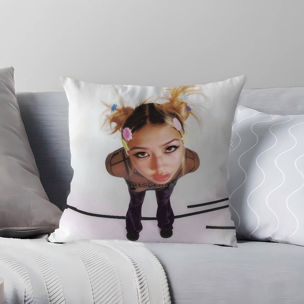 

B-Beabadoobee Cover With Short Plush Print For Living Room Sofa Decoration Cushion Cover Pillow Covers 16x16Inch