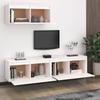 VidaXL TV Stands, 3 Pcs White Solid Pine Wood