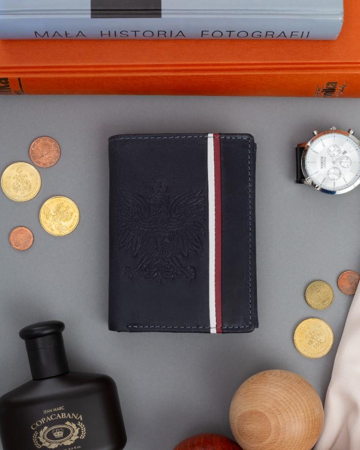 Leather Wallet N4A-HP-BL-1215 Navy