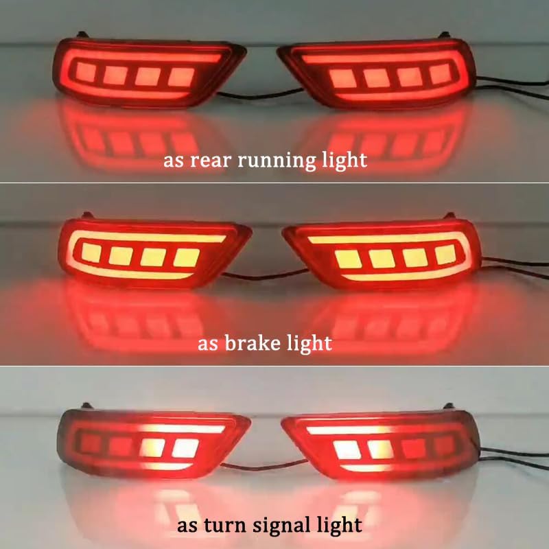 LED Rear Tail Lights Rear Bumper Reflector Compatible with Subaru Forester 2019 2020 2021 2022 2023 Driving Light/Brake Light/Sequential Turn Signal