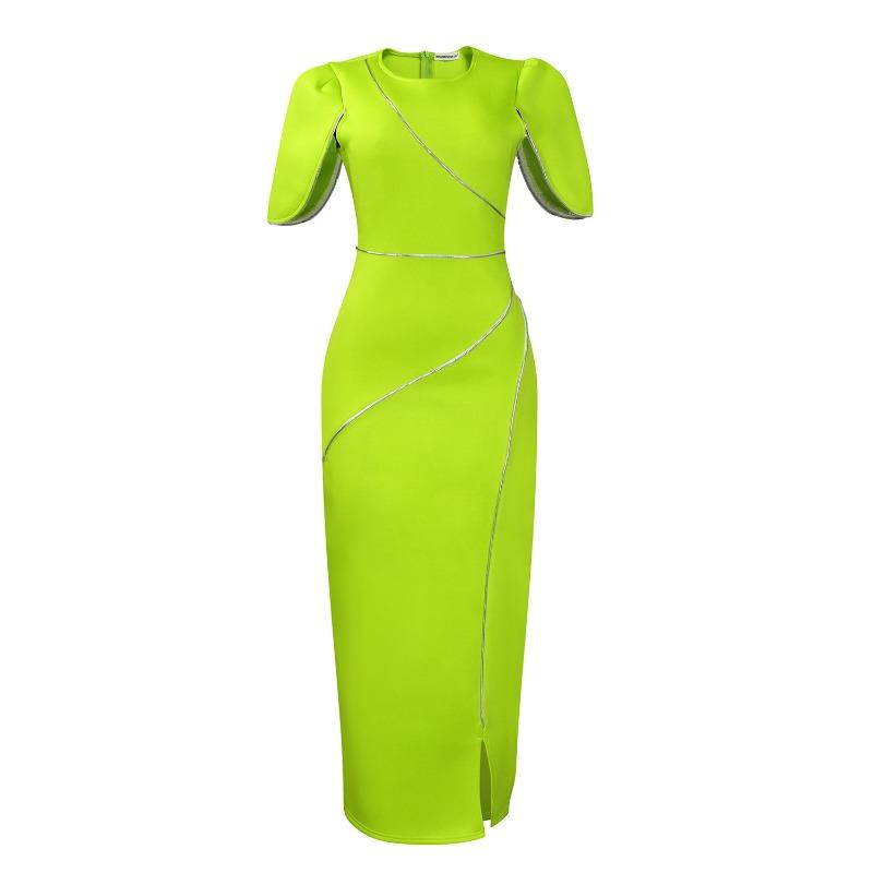 Women's Summer New Fashion Temperament Elegant Banquet Dress Long Dress Dress
