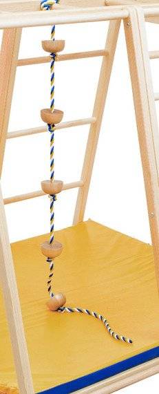 gymnastic rope with inserts for the pyramid