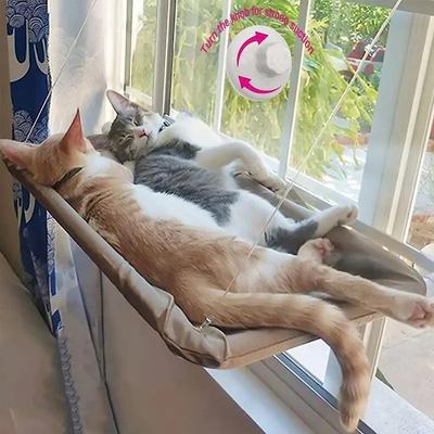 Hanging Cat Bed Large Cat Hammocks Bed Pet Cat Hammock Aerial Cats Bed Kitten Climbing Frame Bearing 20kg Pet Accessories