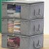 Foldable Closet Organizer with Handle, Thick Fabric, Suitable for Clothes, Blankets, Comforters, Sheets, Pillows, and Toys, Duvet