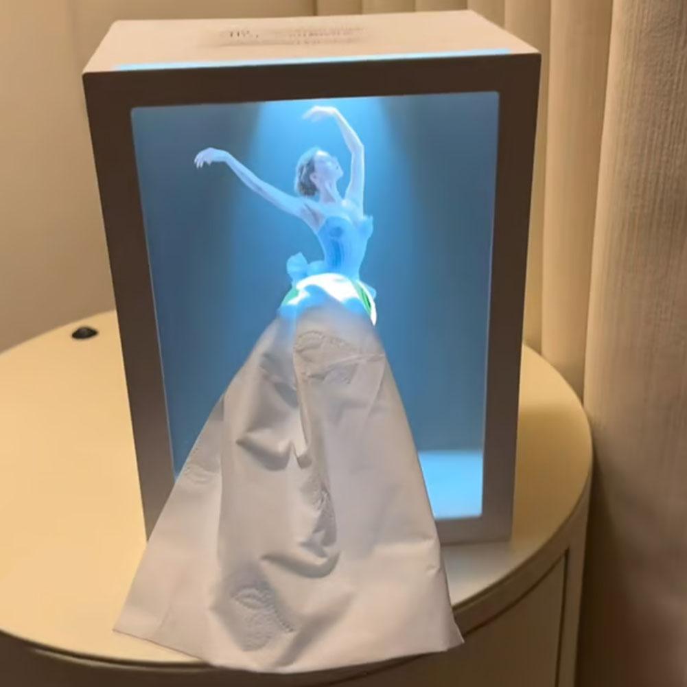 Ballettmädchen Langer Rock Taschentuchbox Mit Licht Kreative Taschentuchbox Abdeckung Lustige Taschentuchabdeckung Hülle Papierspender Für Zuhause Büro