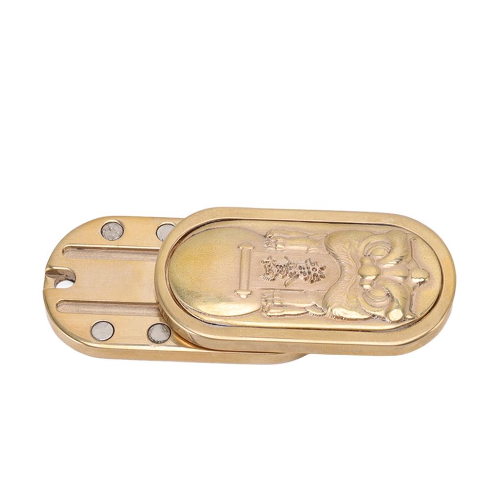 Metal EDC Fidget Slider Hand Pushing PPB Magnetic Ring Coin Slider Stress Relief Fingertip Toy Lion