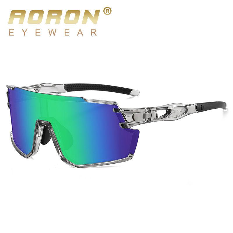 AORON Fashion Cycling Polarized Sunglasses Big Frame Windproof Skiing Glasses for Men Women Anti Glare Sport Fishing Goggles