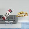 Festive Winter Table Decor with Reusable Christmas Tree Tablecloth And Modern Feng Shui Bull Bear