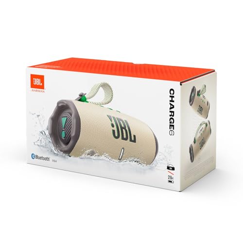 JBL CHARGE 6 / Portable Speaker / Bluetooth Compatible / IP68 Dustproof and Waterproof / USB-C / App Compatible / Power Bank Function / Hand Strap Inc