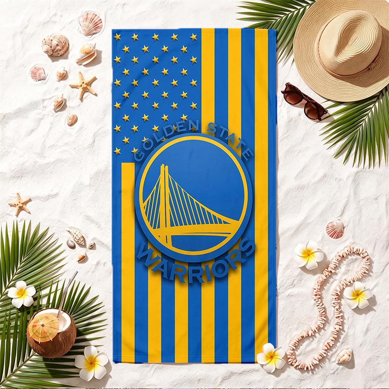 Golden State Warriors Soft Beach Towel Stylish Beach Pool Towel for Summer Seaside Vacation Travel