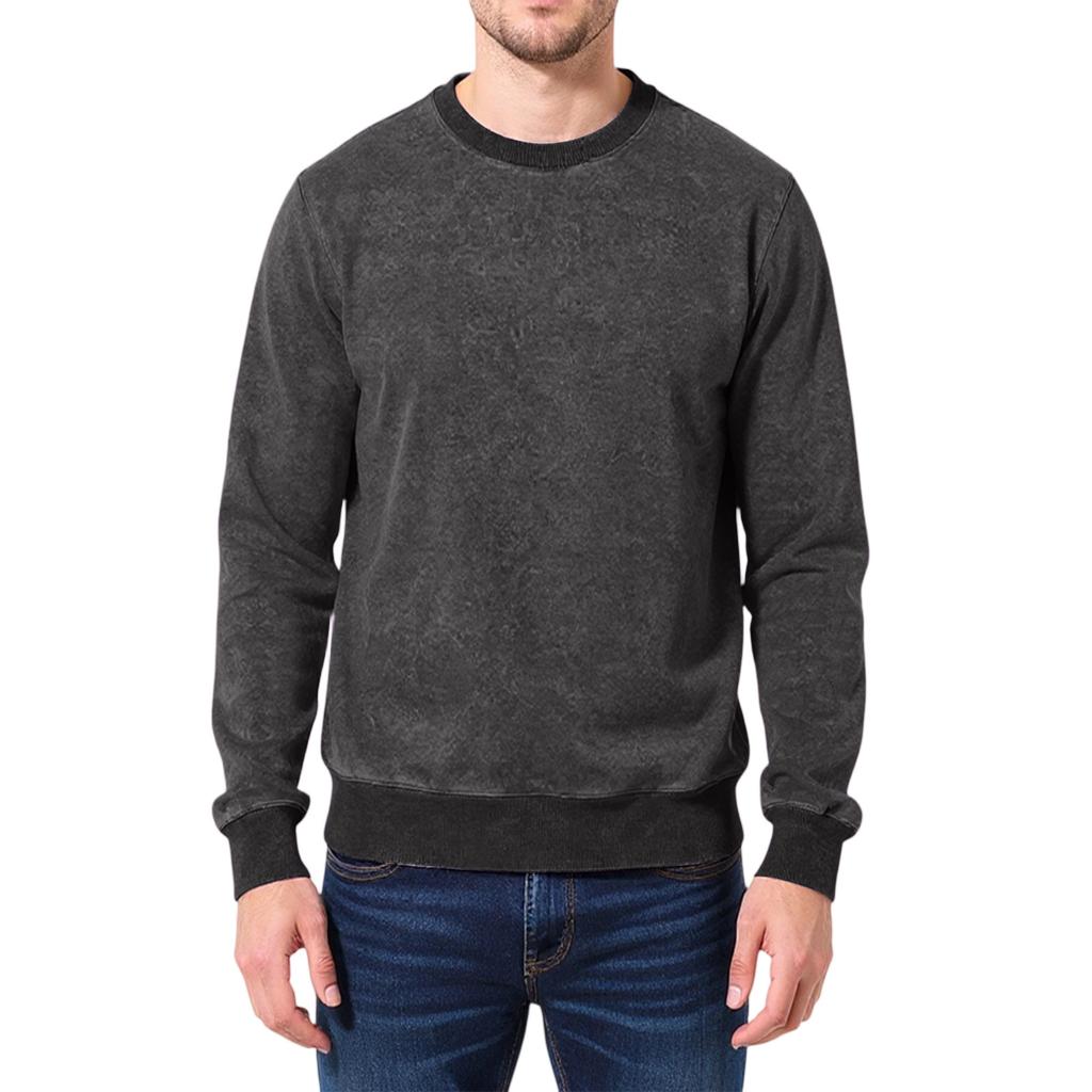 Men's  And  Women's  Trend  Loose  Retro  Wash With Water  Aging  Big News  Round Neck  Hoodie