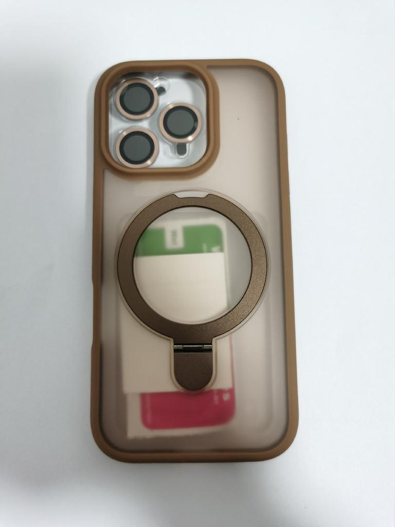 iPhone 17 Pro Max Magnetic Stand Case with Apple Skin-Feel Matte Finish, Lens Protector, and Drop-Proof Features