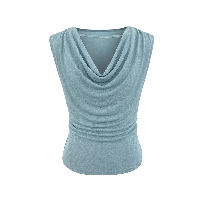 

Retro Square Neck Sleeveless Top: Women s Niche, Waist-Cinching, Sexy Tank with Atmospheric Design. Small