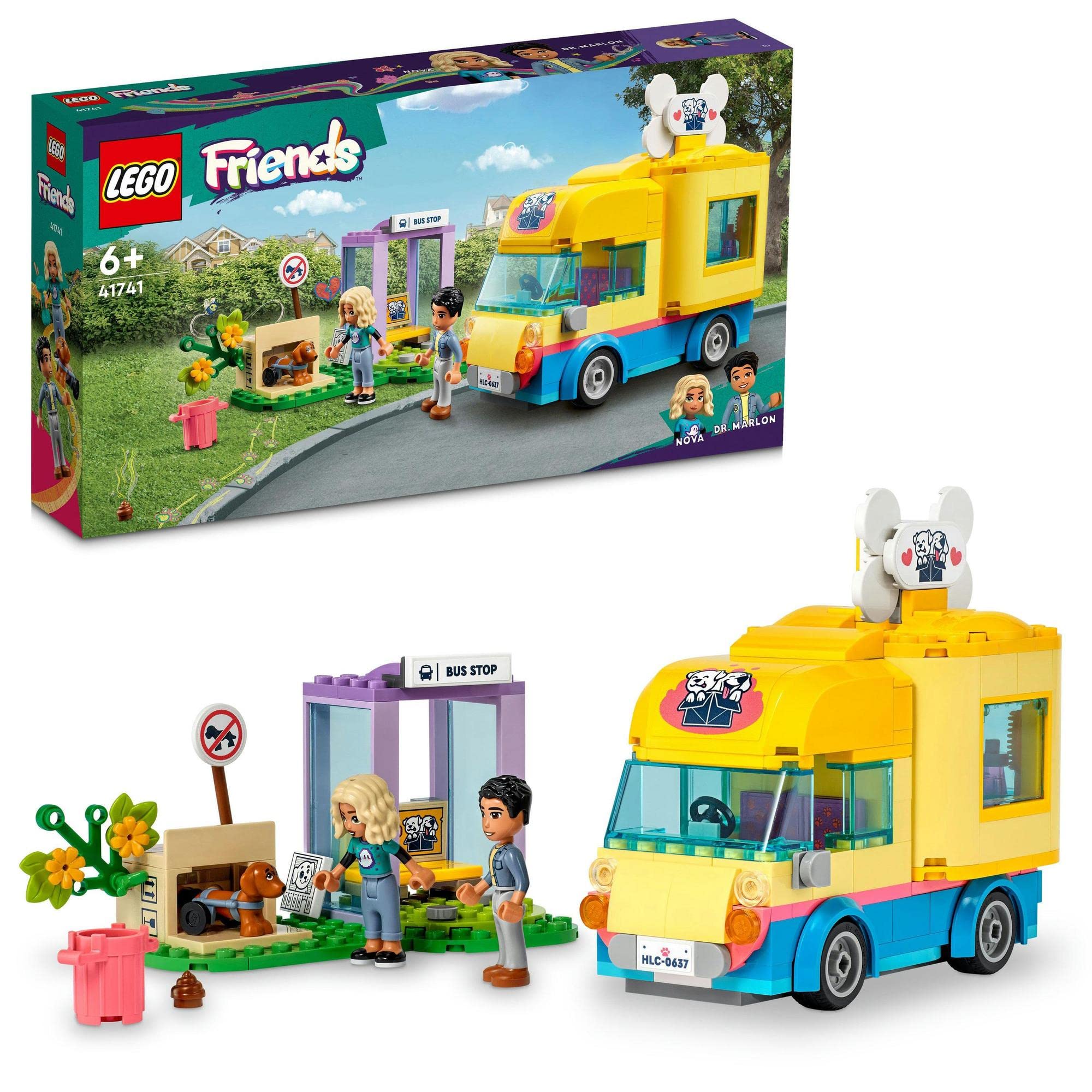 

LEGO Friends Грузовик для спасения собак 41741, подарок из конструктора для девочек от 6 лет.