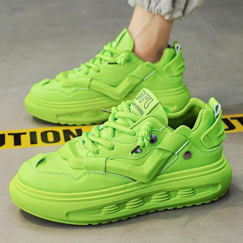 Noua platformă de primăvară pantofi tip dad piele microfibră cu șireturi low-top sportivi la modă casual