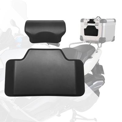 Black Motorcycle Backrest Soft Rear Top Case Cushion Modification Accessories Easy Tall Passenger Back Pad Universal