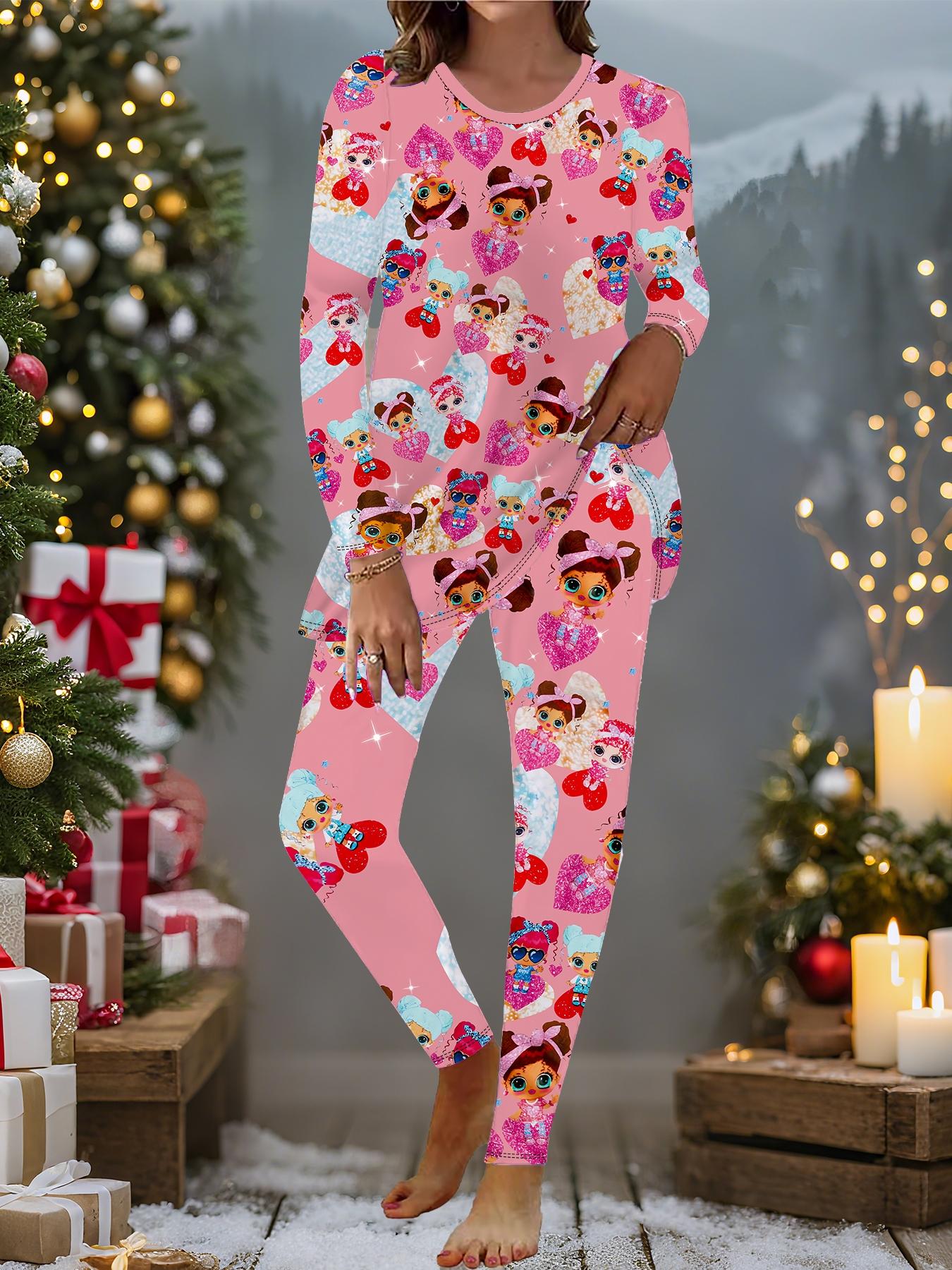 

Евро-американская мода 3D принт Любовь Женский всесезонный комплект из двух предметов: футболка с длинным рукавом + длинные брюки. Идеальный подарок на Новый год и Рождество 8XL розовый