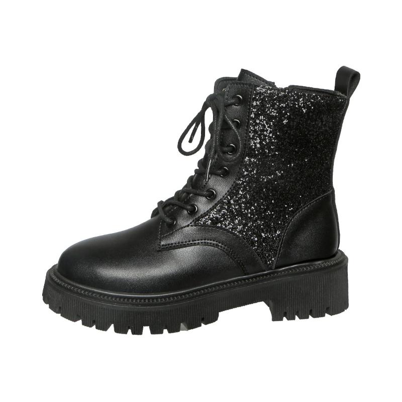 

Winter Thick Bottom Boots Female Warm Thickened Short Boots Waterproof Soft Leather Cotton Flat Shoes Snow Boots Women 42 42