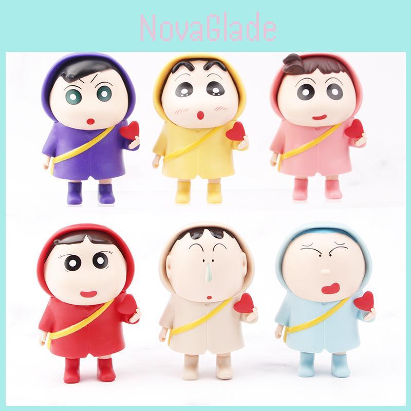 Adorable Pvc Crayon Shin-chan Spring Defense Team Figurine Collectible Blind Box
