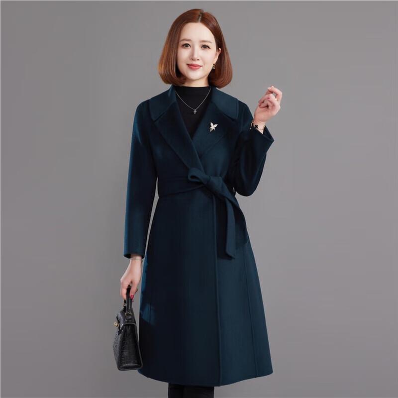 Women's 100% Wool Double-faced Mid-Length Coat