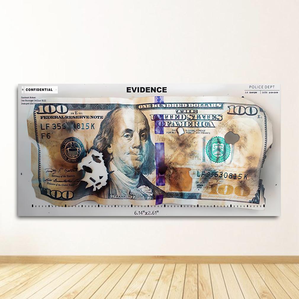 Wall Art Gold Modern Popular Colorful Hundred Money Canvas Painting Quadro Street Abstract Poster Picture Home Decor