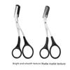 Korean Stainless Steel Eyebrow Trimming Scissors with Comb