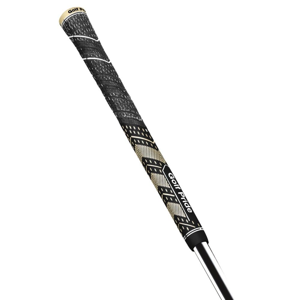 Golf Pride MCC TEAMS PLUS4 MID Teams Plus4 Grip for Irons and Clubs Mid-size Woods, Color Black/Gold