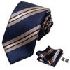 Men's Business Formal Tie Set: Includes Tie, Pocket Square & Cufflinks for Evening Parties. Fashionable & Popular.