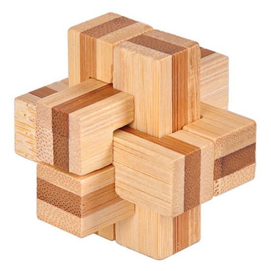 Creative Educational Sturdy Wooden Wear Resistant Brain Teaser Lock for Children