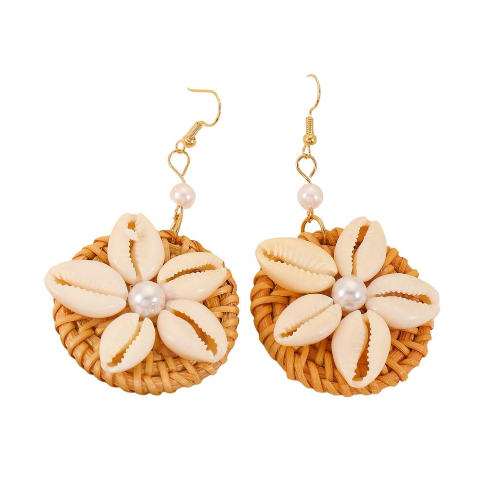 Geometric Flower Earrings Beach Bohemian Styles Drop Earrings Comfortable Wear for Trendy Fashion Lovers Daily Use