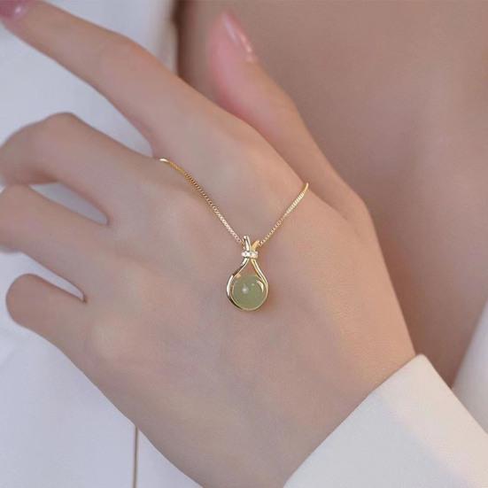 Bead Lucky Bag Rhinestones Women Inlaid Necklace Shining Pendant Adjustable Female Elegant Necklace Accessories