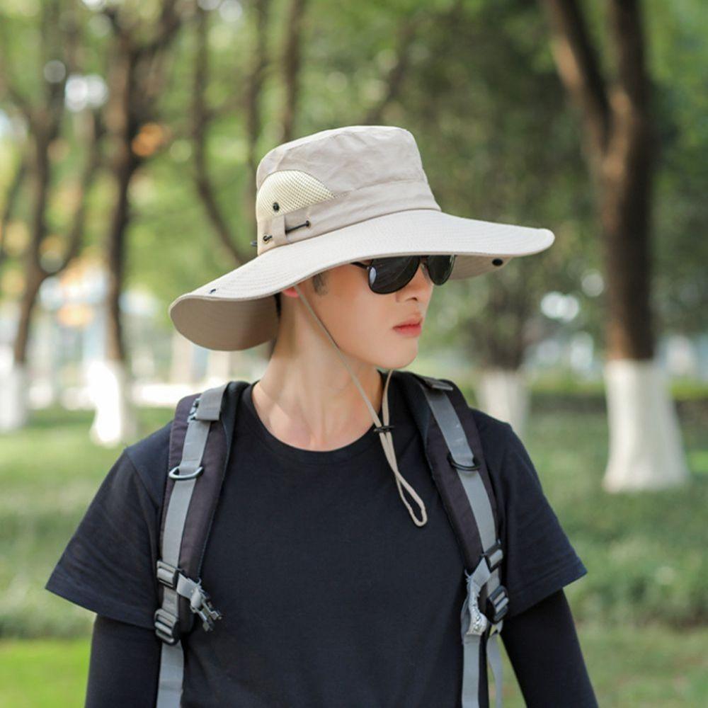 Foldable Large Brim Sun Hat Polyester UV Protection Hat Female Fisherman Hat  Fishing