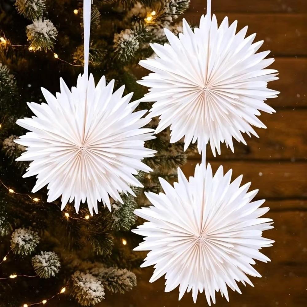 Paper 3D Paper Snowflake Sparkling Lights Christmas Lantern Decorations Wedding Decoration