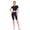 9-Color Breathable Quick-Dry Stripe Yoga Set: Running Sports Underwear, Short Sleeve, Five-Point Fitness Shorts