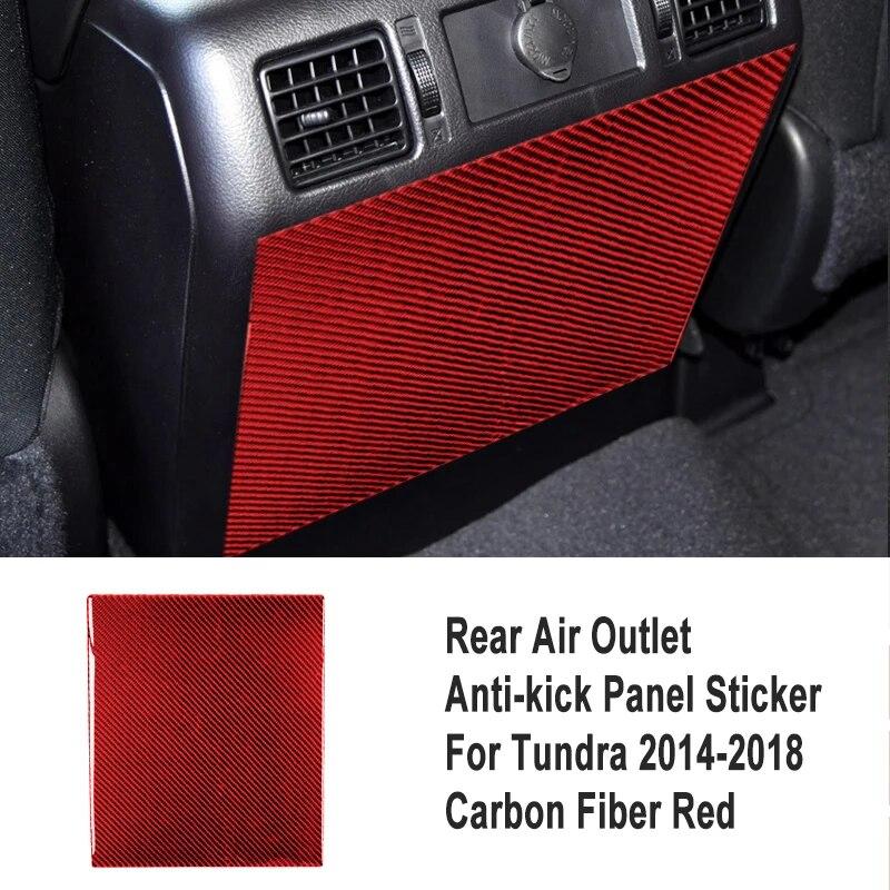 Car Armrest Box Anti-Kick Pad Decals For Toyota Tundra 2014-2018 Accessories Auto Rear Seat Kick Cover Sticker Trim