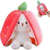 Oster Plüschhase Spielzeug 25cm Erdbeere Weiches Kuscheltier Geburtstagsgeschenk für Jungen Mädchen Niedliche Puppe