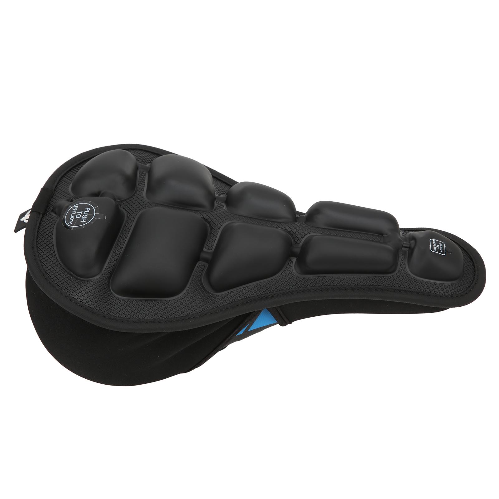 Inflatable Mountain Bike Seat Saddle Cover Pad Push to Inflate Shock Absorption Waterproof